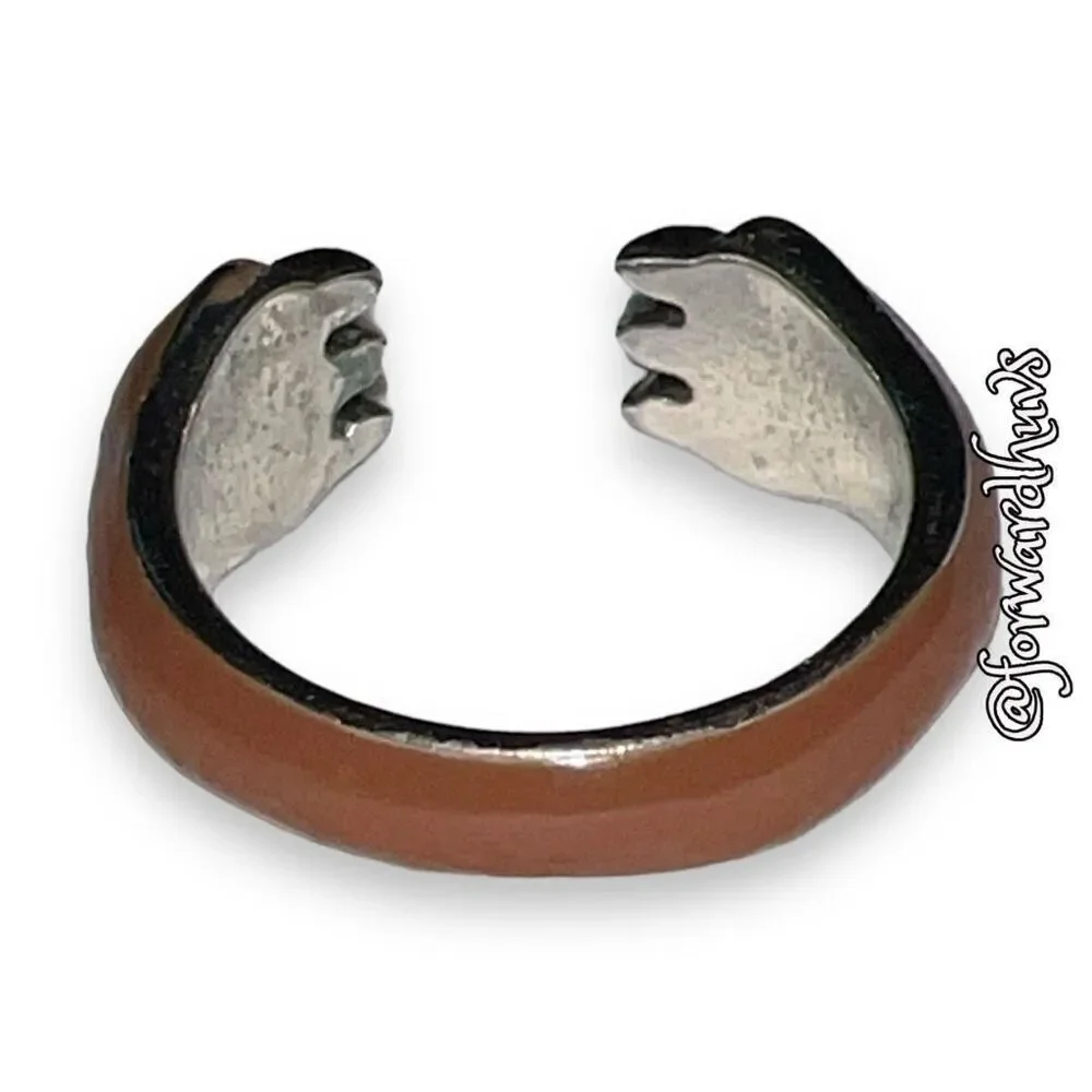 Bundle Sale 3 for $15 | Enamel Bear Claw Ring | Size 7.5